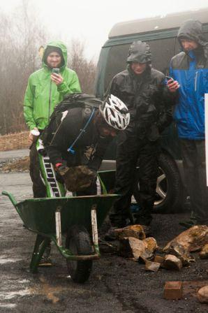 This man is competitive - Wheelbarrow Olympics