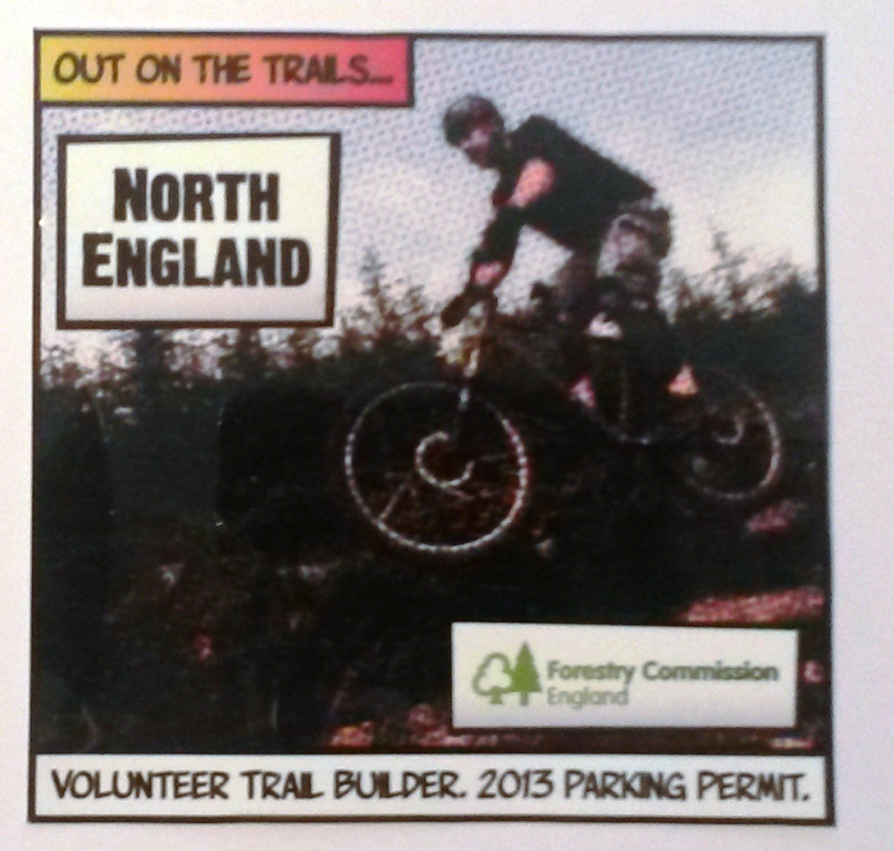 Trail building volunteer parking pass 2013